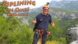 ziplining in omis, croatia
