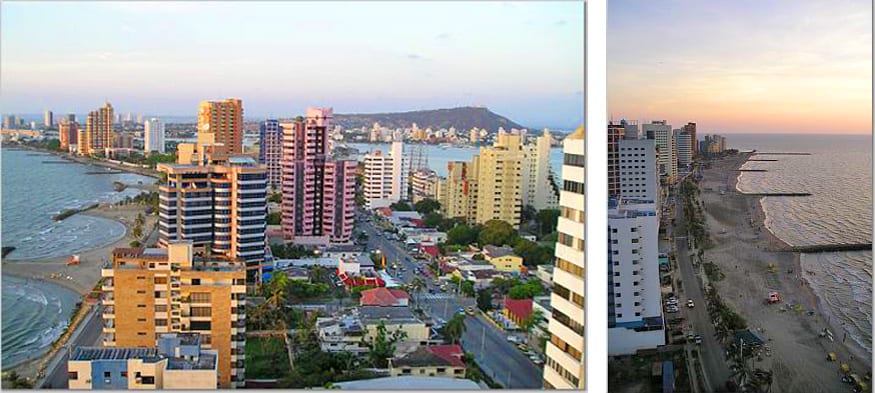 Views of Bocagrande, Cartegena, Colombia