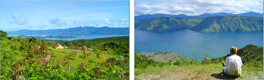 views over lake toba, sumatra, indonesia