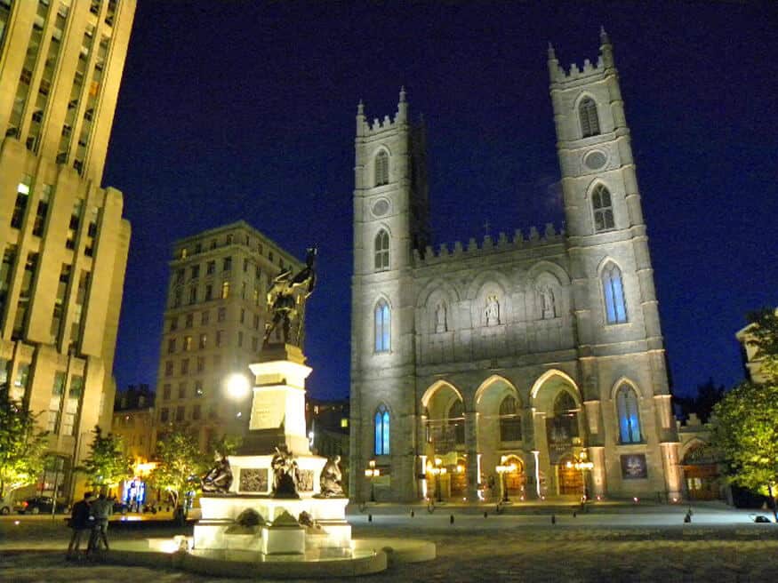 Notre Dame Cathedral in Old Montreal