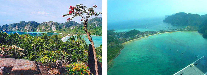 Old vs New Ko Phi Phi Don, Thailand