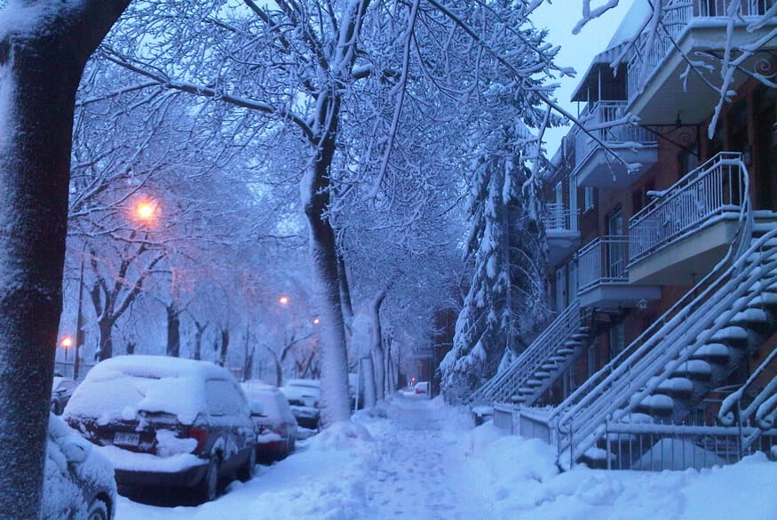 Montreal in the winter, Plateau