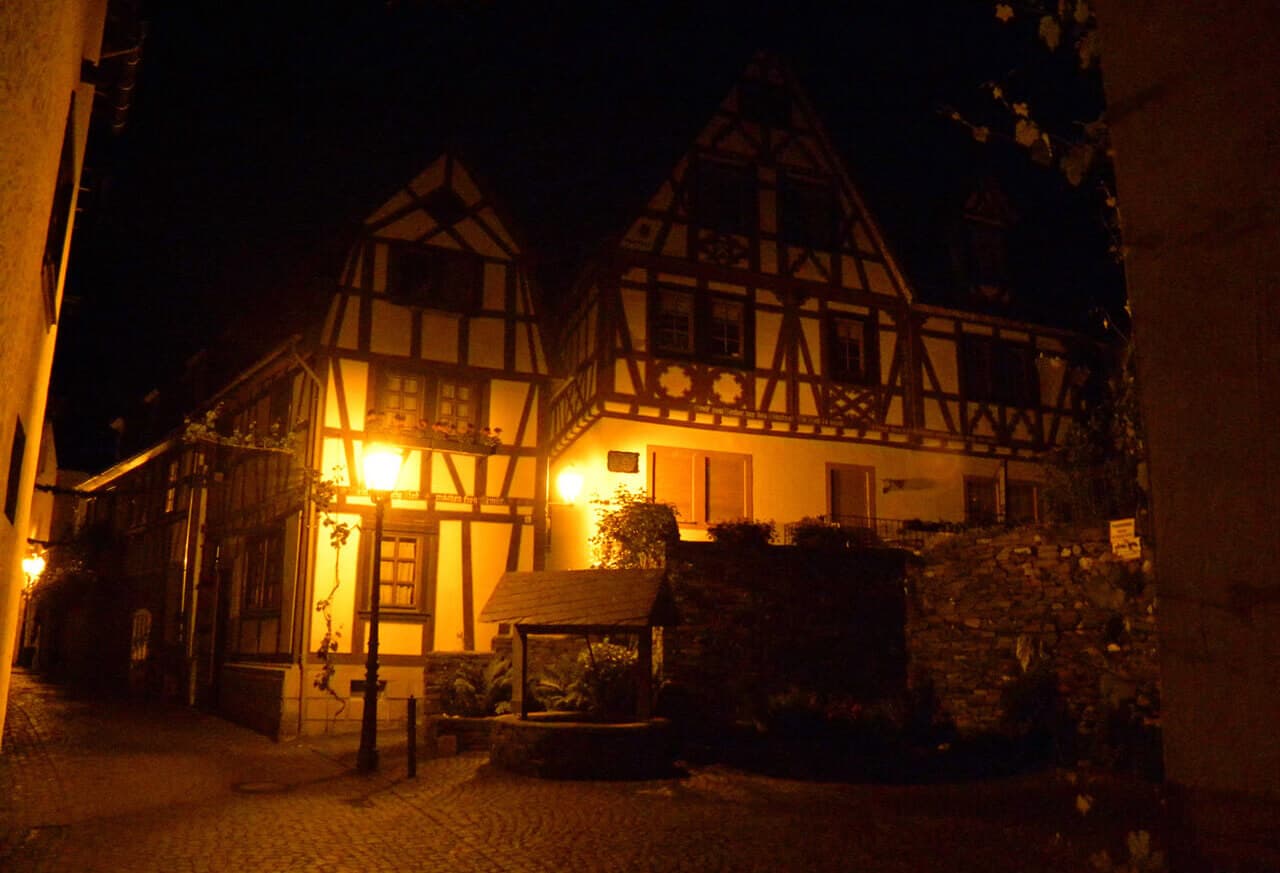 Bacharach Germany at night