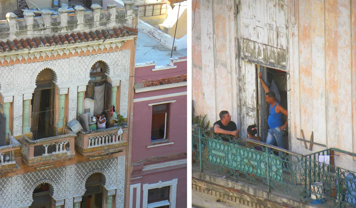 balconies in Havana