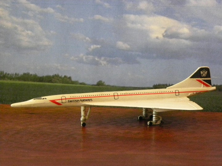 BA Concorde model plane