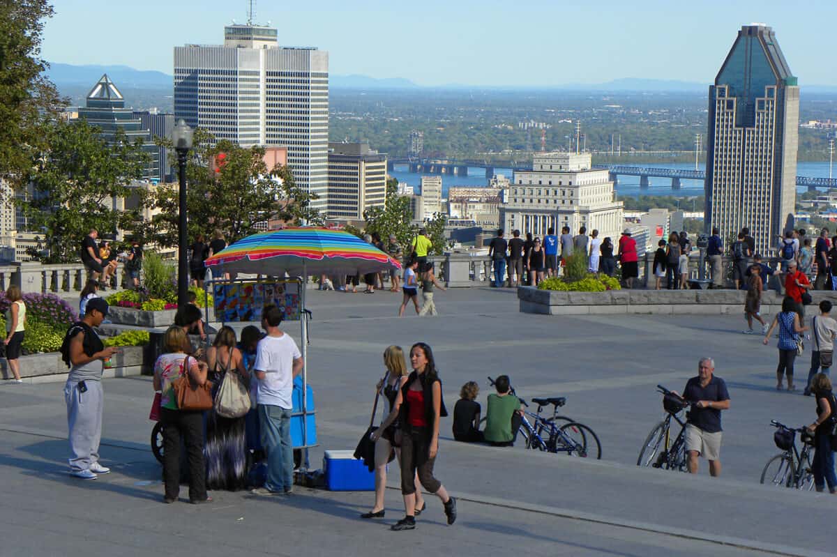 Views of Montreal from the mountain