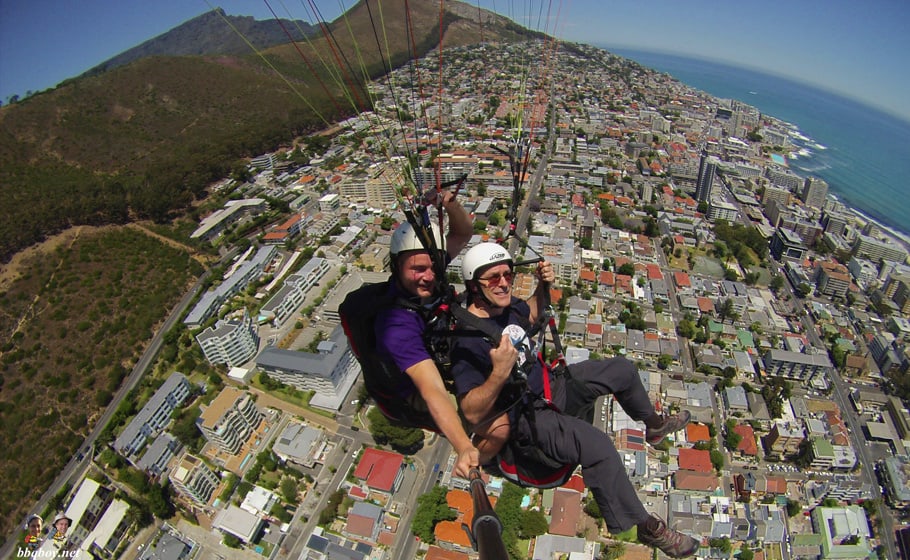 paragliding over Cape Town