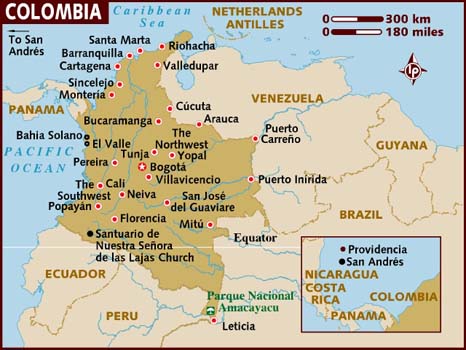 Travel Guide on beautiful Colombia. What you should See and Do. Map