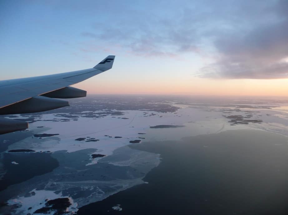 Helsinki. Views from a plane window