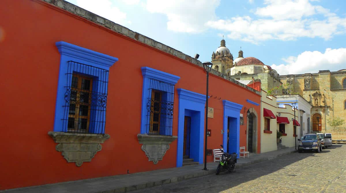 colorful buildings in Oaxaca
