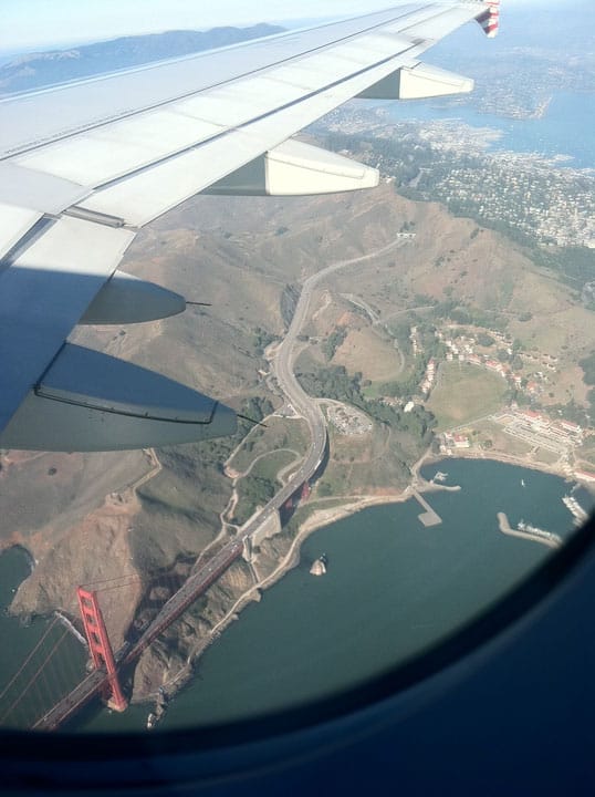 SF-Golden Gate Bridge from air