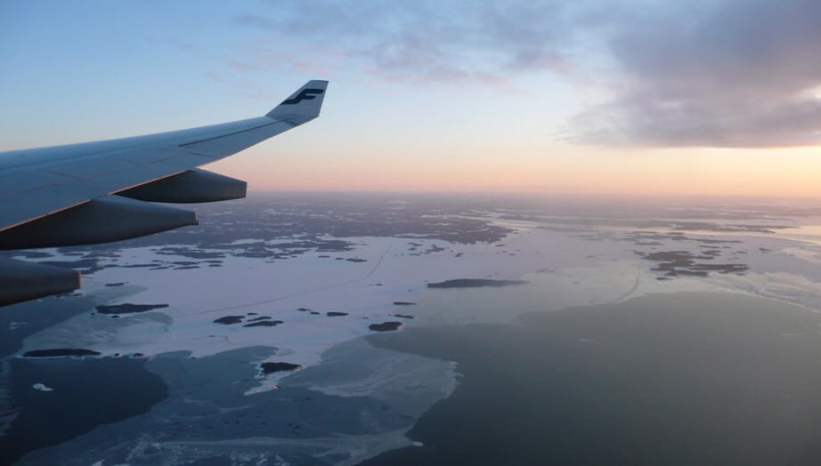 view from airplane window