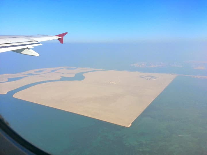 flying over Bahrain. Views from a Plane Window