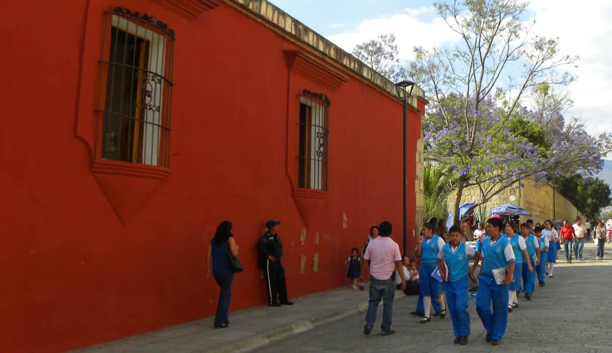 colorful building in Oaxaca