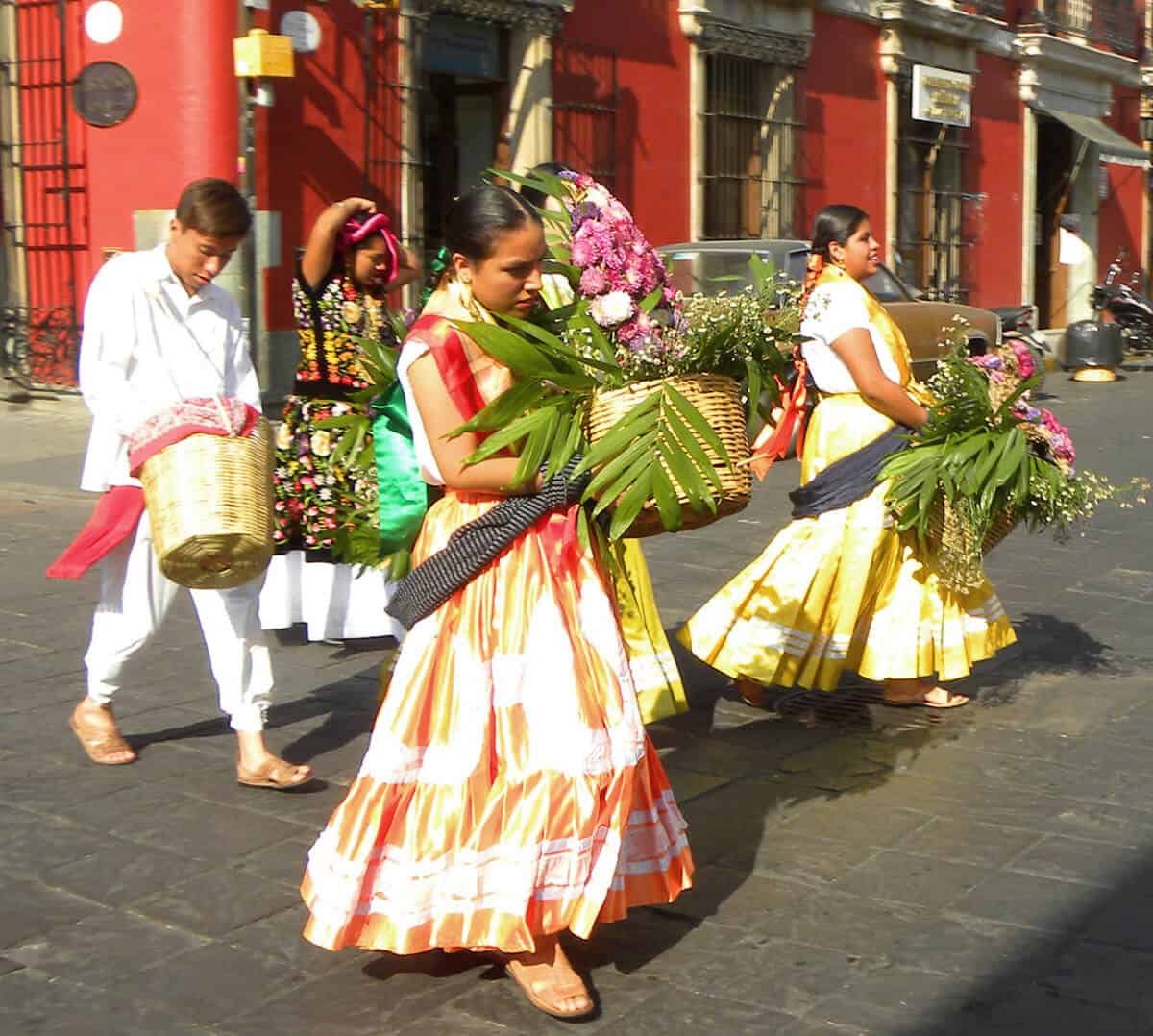 colorful dresses in Oaxaca