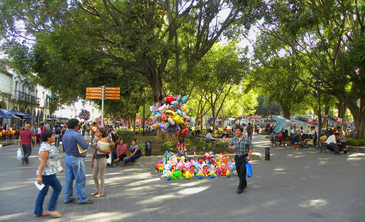 zocalo in Oaxaca Mexico