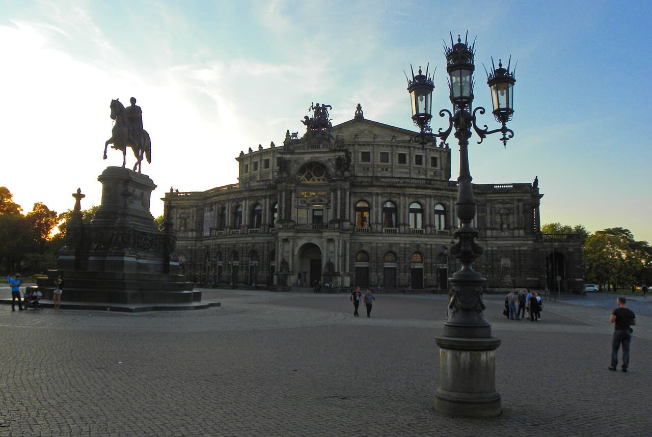 Semper Opera and Theatreplatz in Dresden Germany