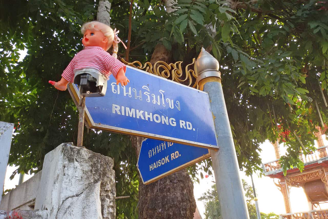 doll on the corner in Nong Khai