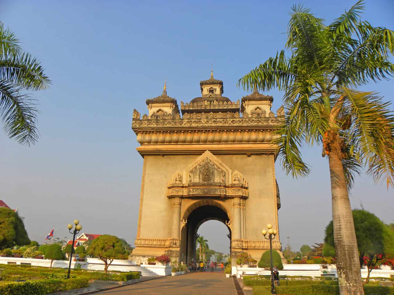The Patuxai (“Victory Gate’) in Vientiane, Laos