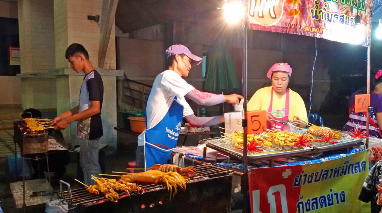 squid for sale in Nong Khai, Thailand