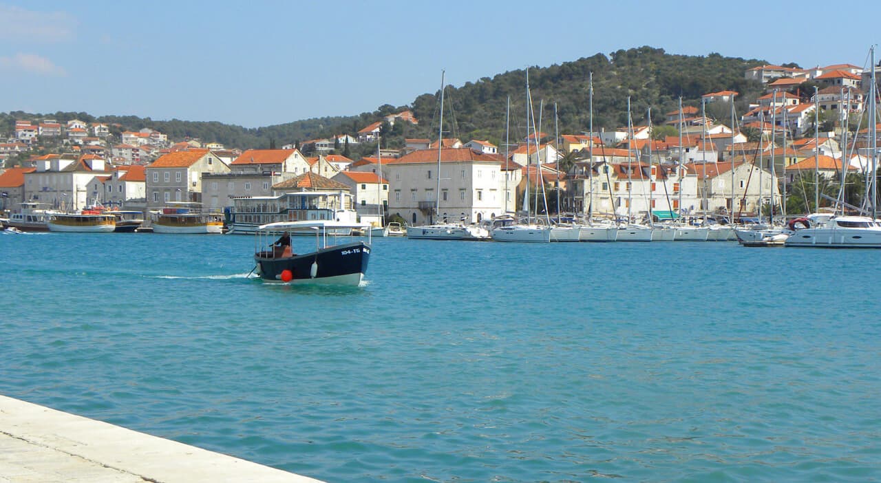 views of the Riva in Trogir