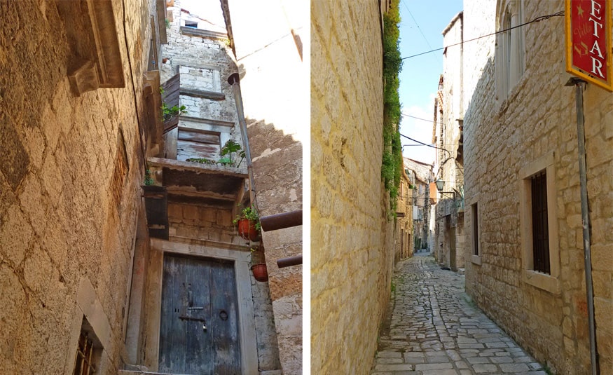 the small streets of Trogir
