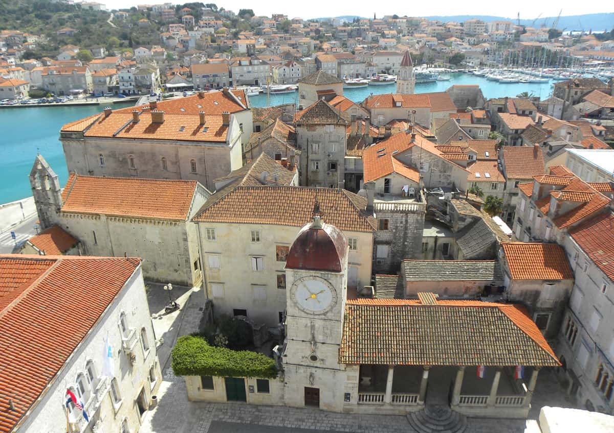 St. Lawrence cathedral bell tower views. Trogir