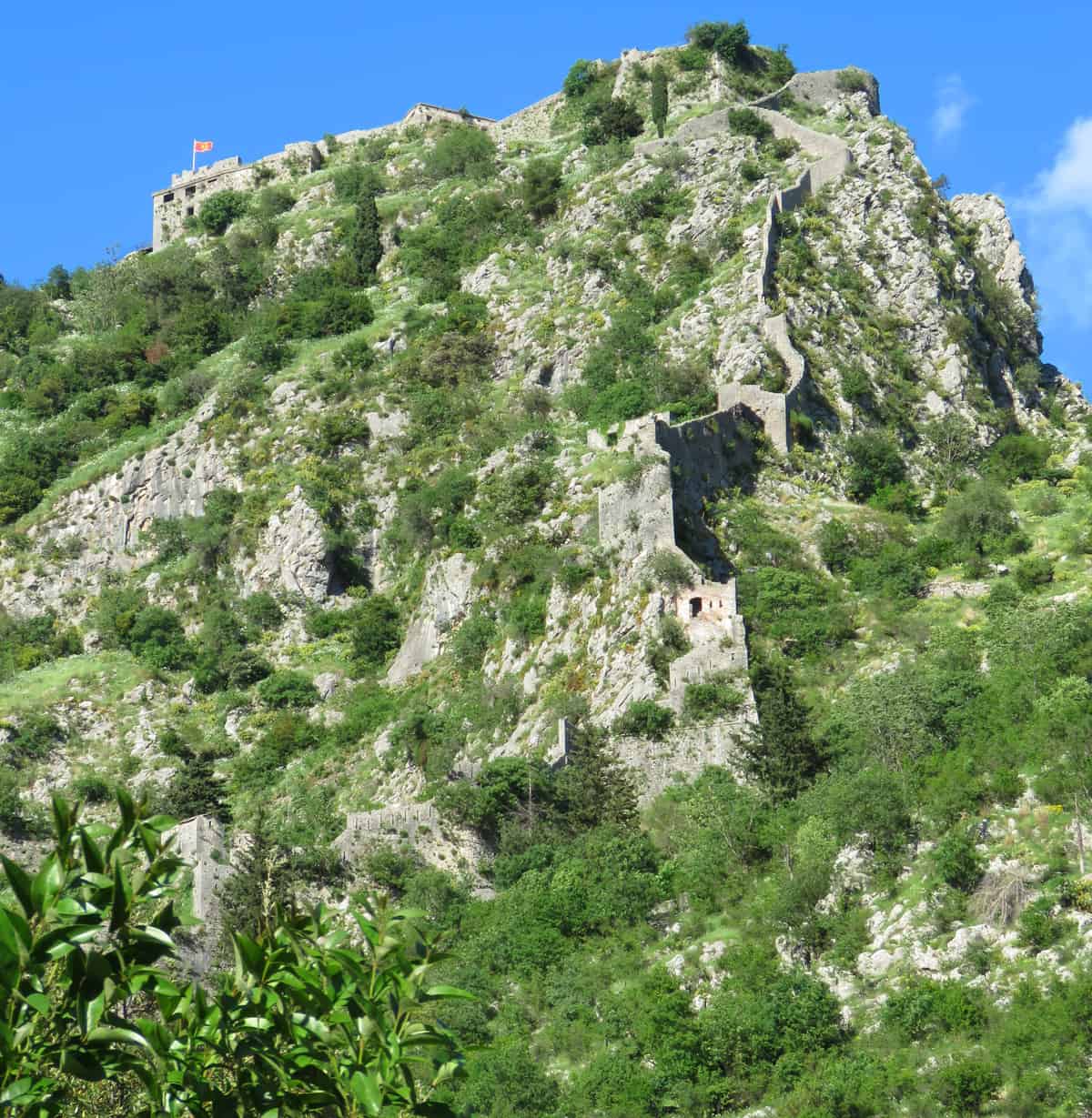 fort walls in Kotor, Montenegro