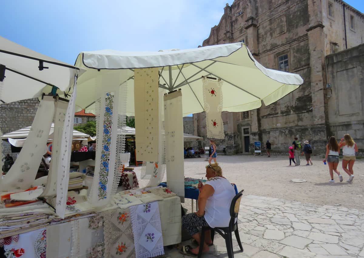 Sights in the old town of Dubrovnik, Croatia