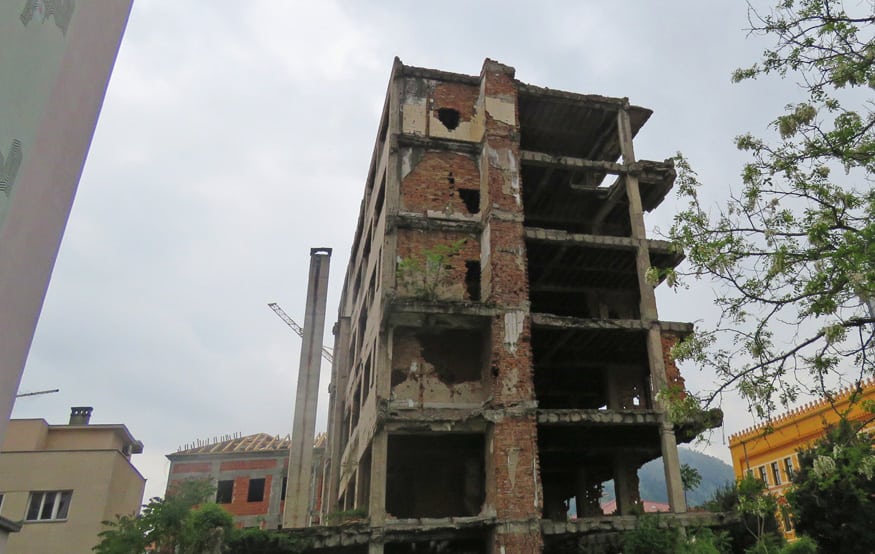 ruins in Mostar