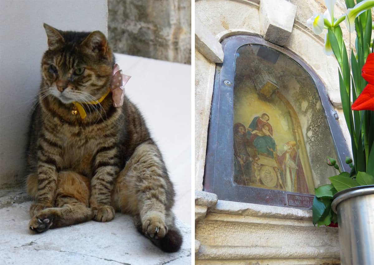 Sights in the old town of Dubrovnik, Croatia