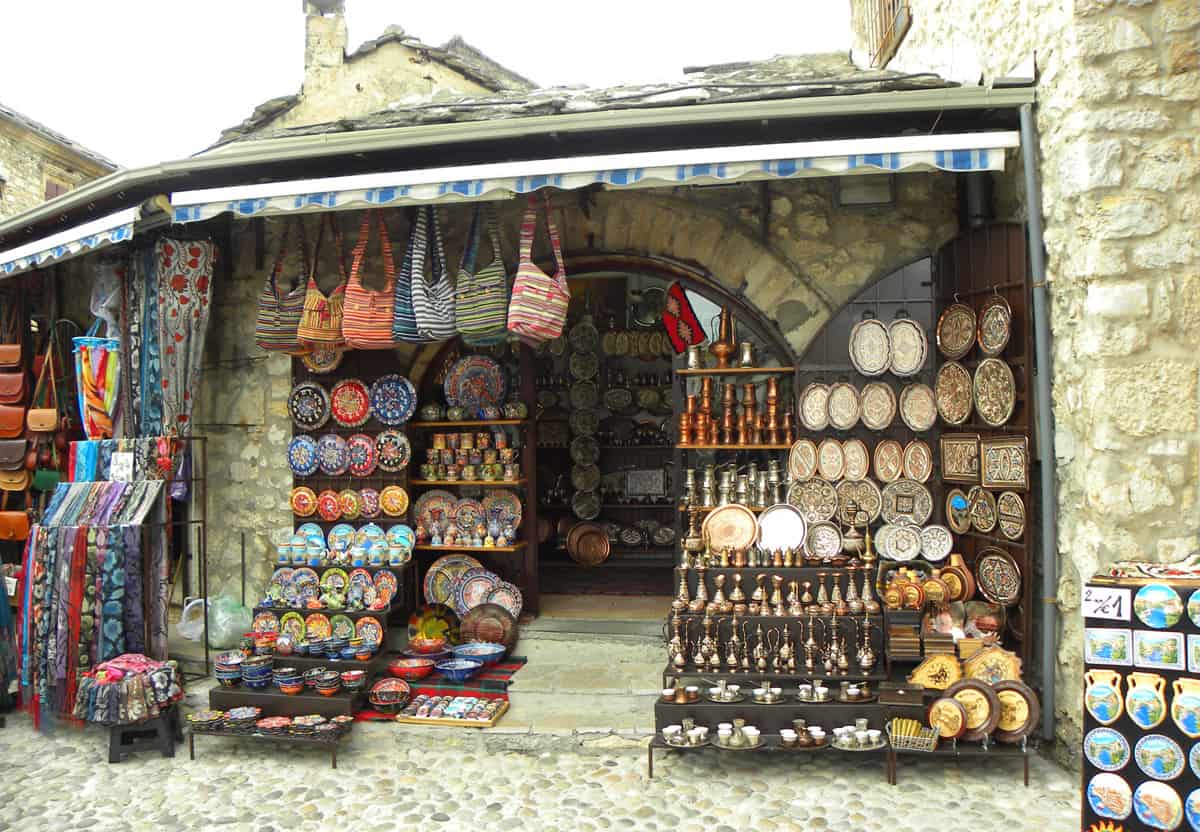 souvenir shop in Mostar, Bosnia and Herzegovina