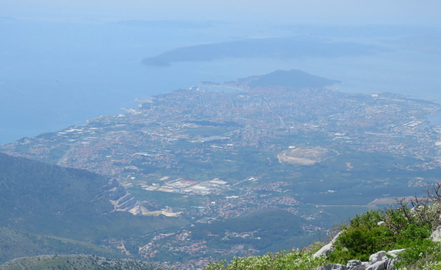 views of Split from Vickov Stup. 