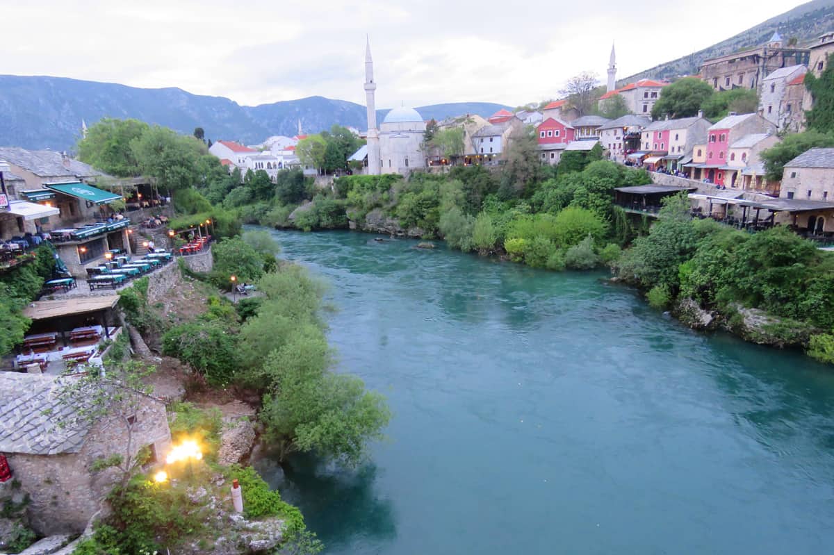 views of Mostar from Stari Most