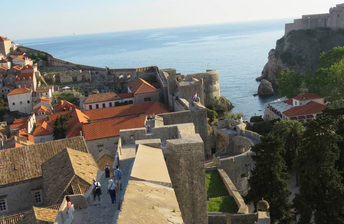 The city walls in Dubrovnik, Croatia