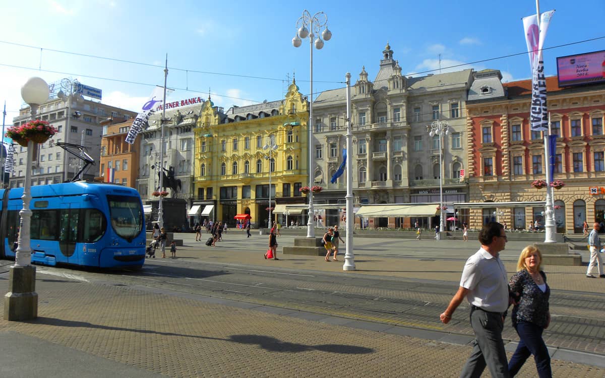 Ban Jelačić Square, the main square in Zagreb. What’s Zagreb like?