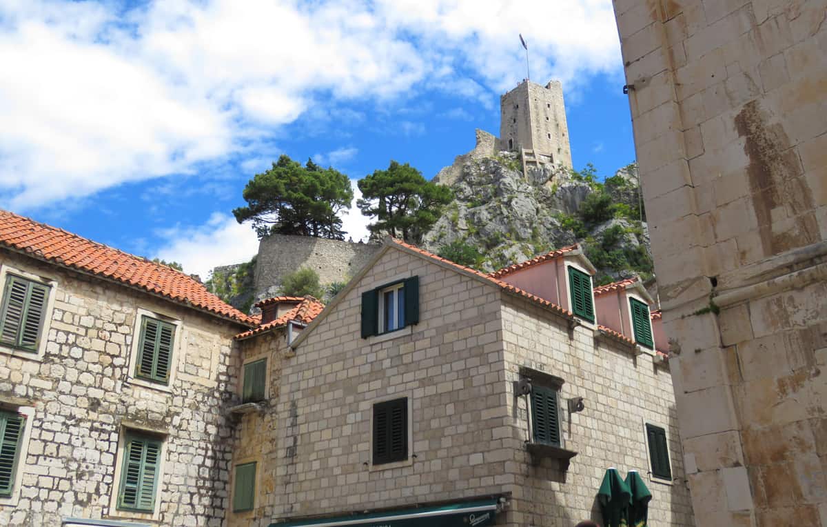 Mirabella as seen from the main town square, Omis, Croatia. A visit to Omiš: Croatia’s Adventure Capital
