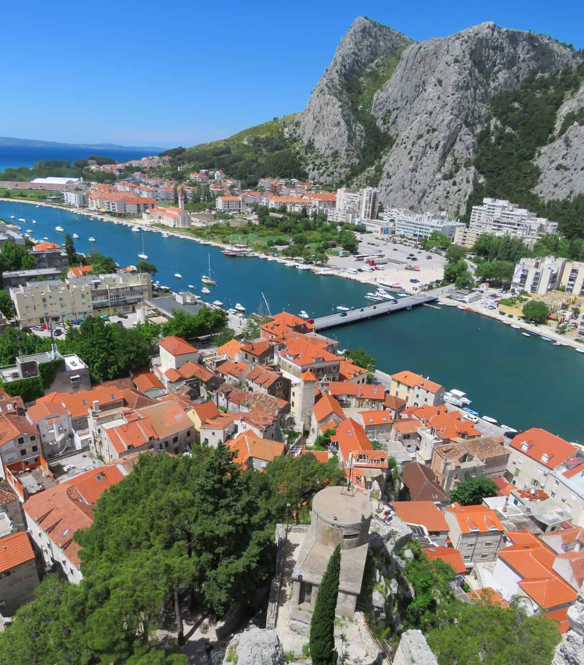 views from Views from Mirabella Fortress, Omis, Croatia. A visit to Omiš: Croatia’s Adventure Capital