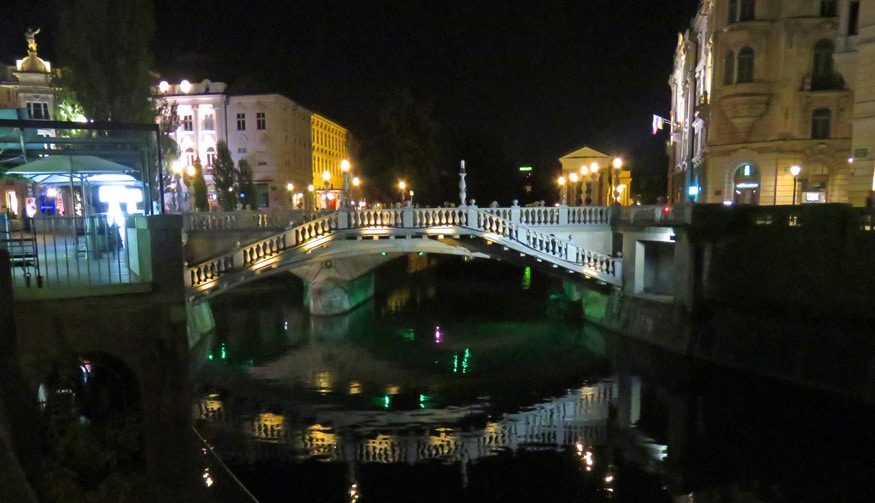 Ljubljana, Slovenia at night