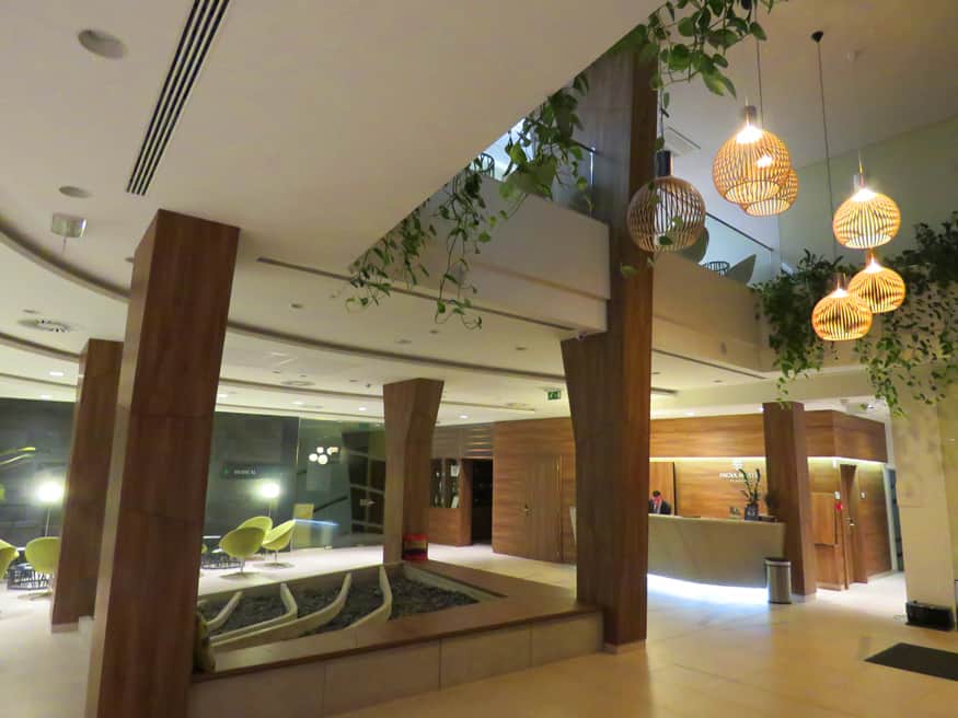 lobby of the imola platan. Review of the Imola Hotel Platán