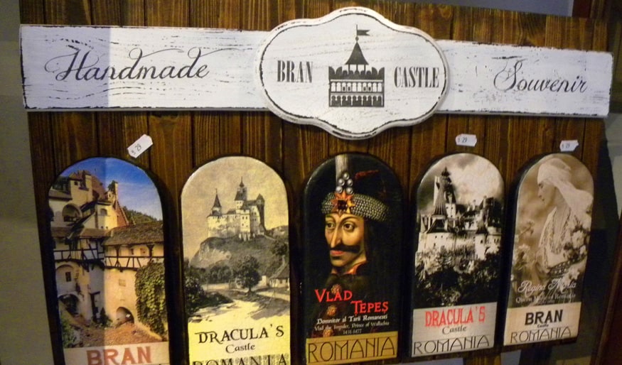 tacky souvenirs at Bran castle, Romania