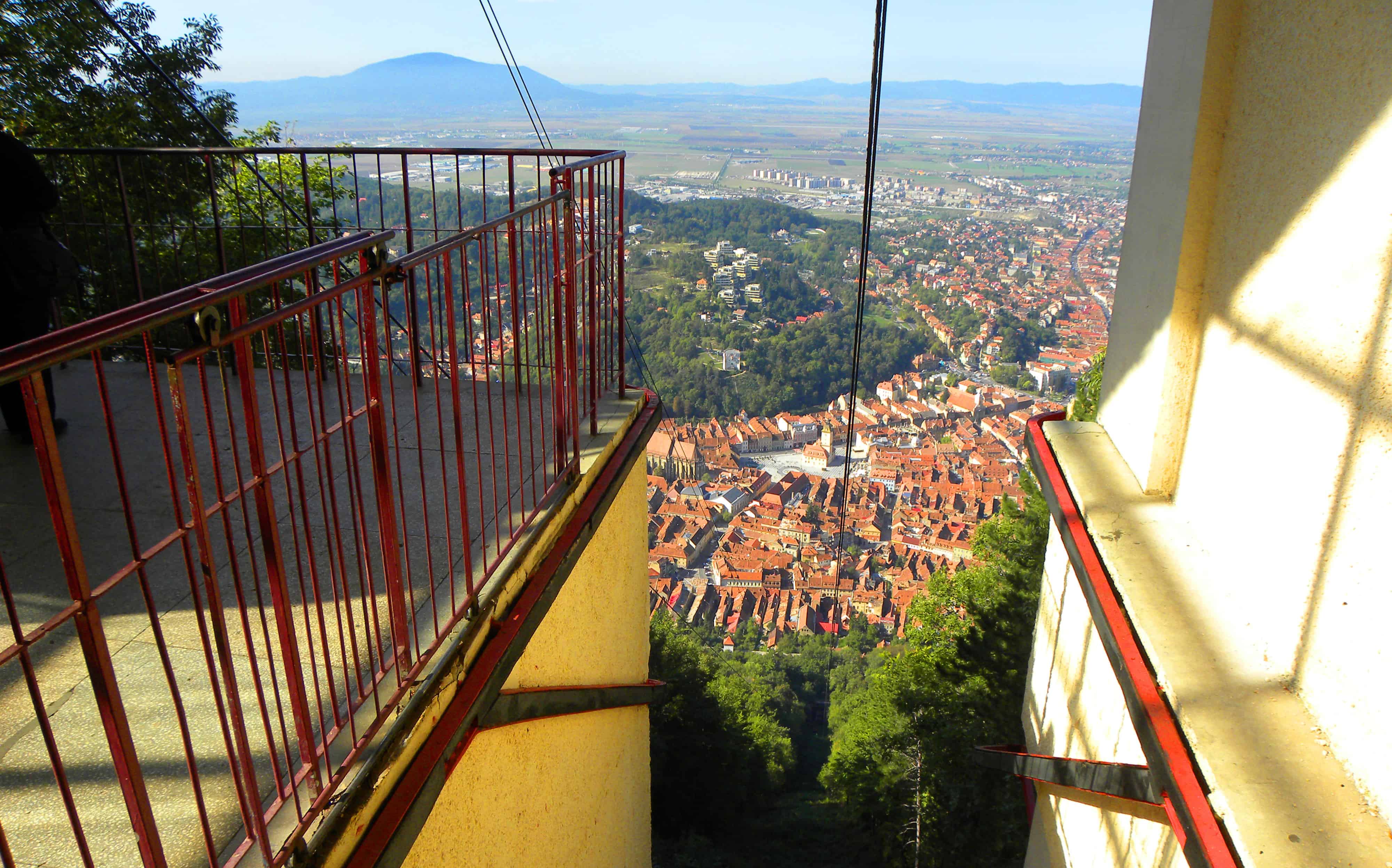 Views of Brasov from cable car station, Tampa mountain