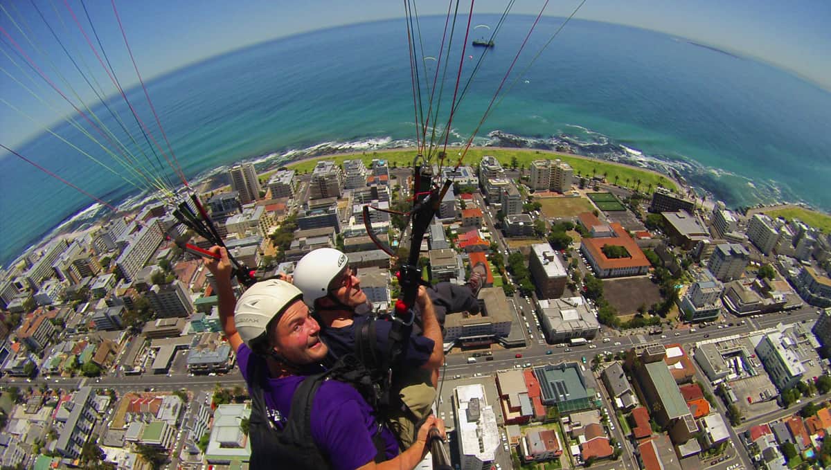 Paragliding over Cape Town
