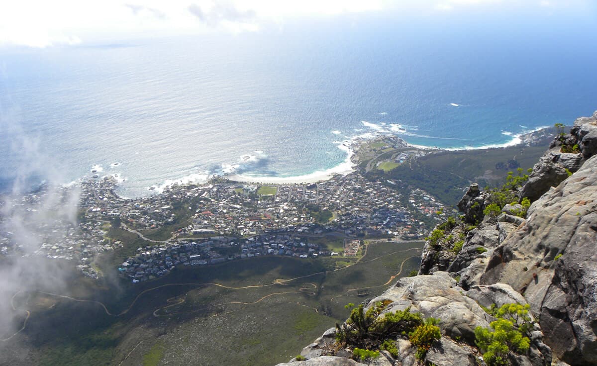 Views of Camps Bay from Table mountain