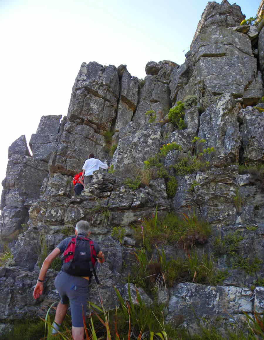 Hiking the India Venster Route up Table Mountain