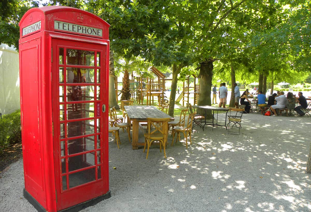 Warwick Wine Estate. Red phone booth