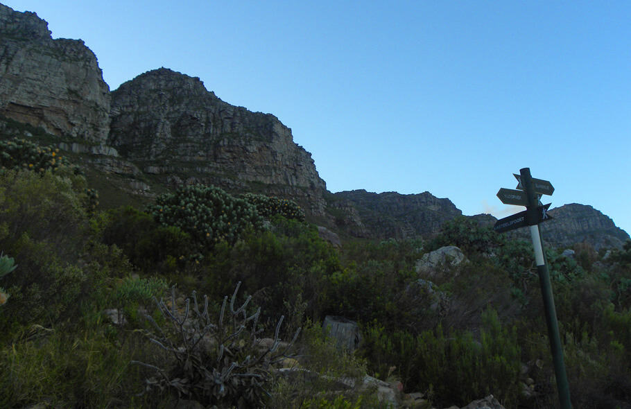 Hiking up the Twelve Apostles to Table Mountain, Cape Town