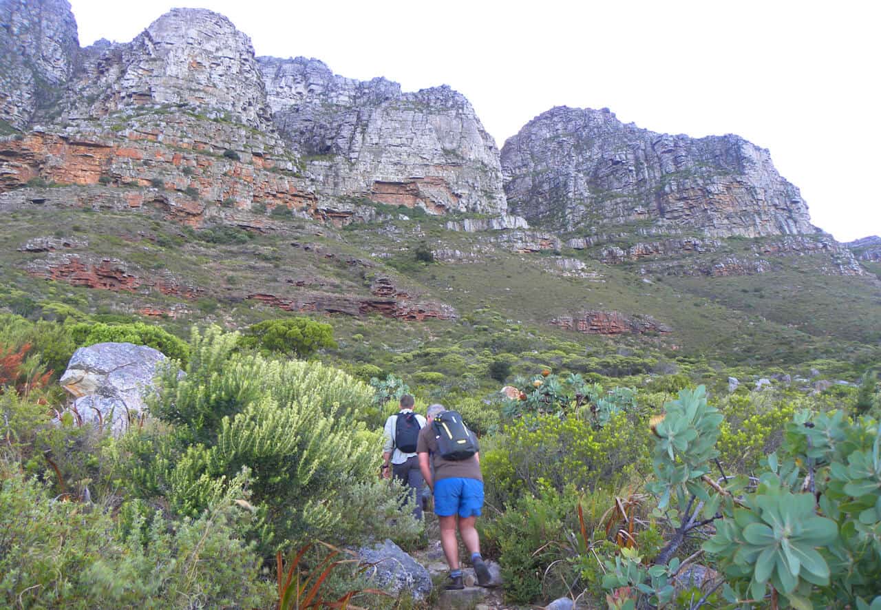 Hiking up the Twelve Apostles to Table Mountain, Cape Town