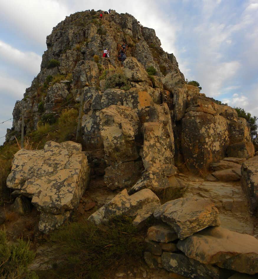 hiking up Lion's Head in Cape Town