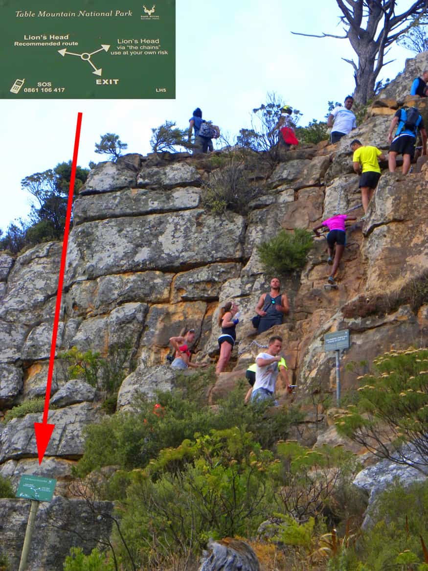 hard way vs easy way up Lion's head. The Essential “Must do” hike in Cape Town: Lion’s Head